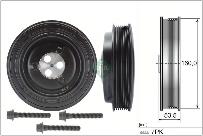 Schaeffler INA 544 0132 20 Belt Pulley Set, crankshaft