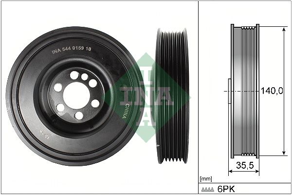 Schaeffler INA 544 0159 10 Belt Pulley, crankshaft