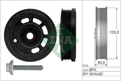 Belt Pulley Set, crankshaft Schaeffler INA 544 0172 20