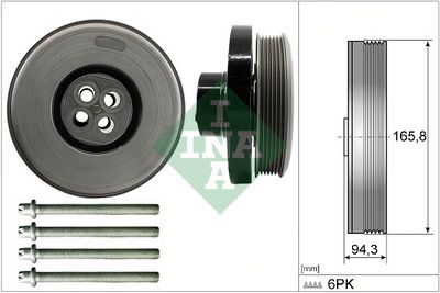 Belt Pulley Set, crankshaft Schaeffler INA 544 0602 20
