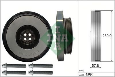 Belt Pulley Set, crankshaft Schaeffler INA 544 0605 20