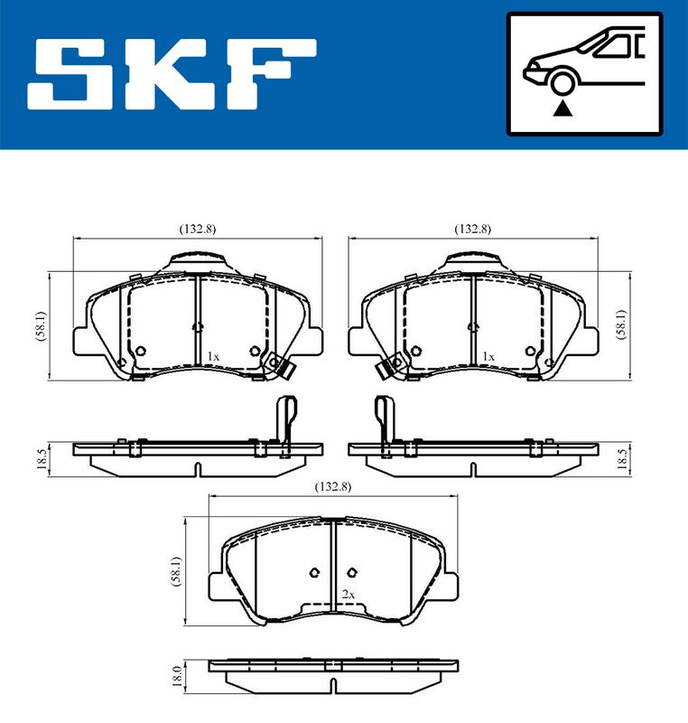 SKF VKBP 80268 A Brake Pad Set, disc brake