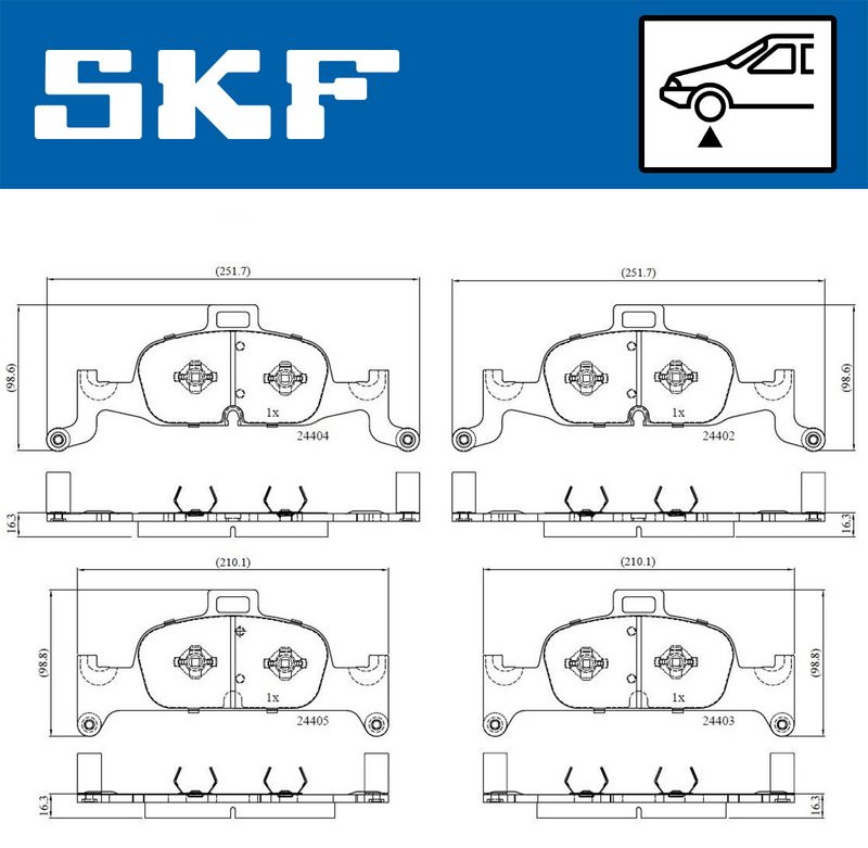 SKF VKBP 80277 Brake Pad Set, disc brake