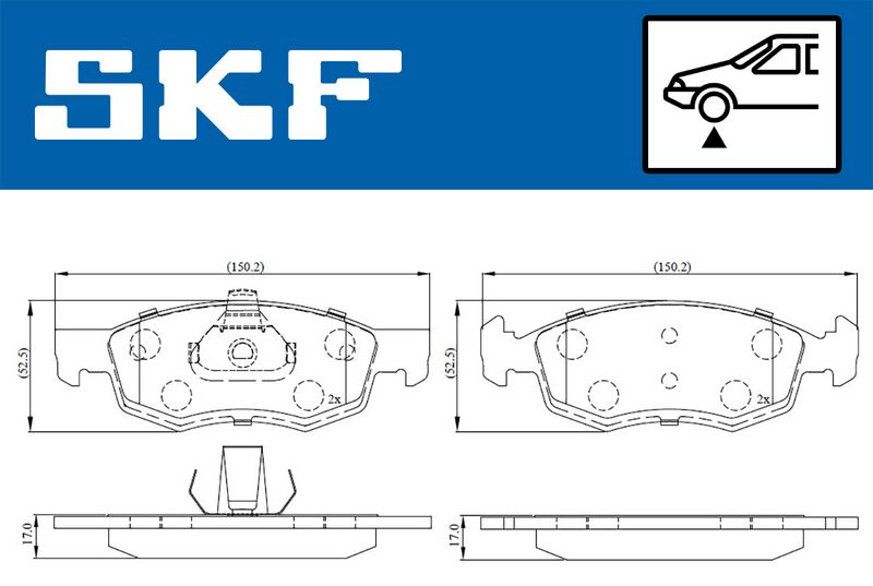 SKF VKBP 80294 Brake Pad Set, disc brake