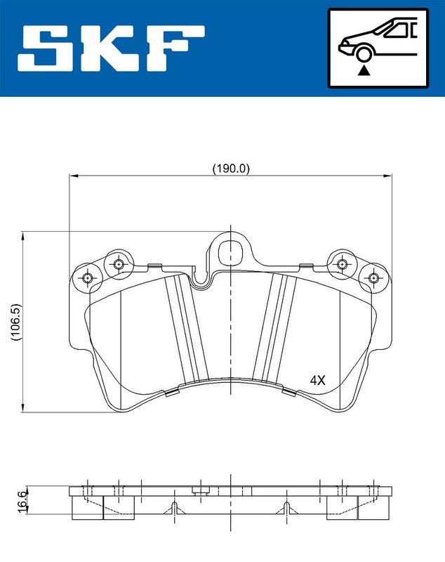 SKF VKBP 80370 Brake Pad Set, disc brake