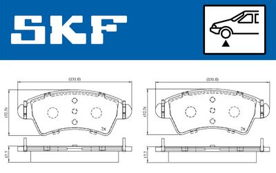 Brake Pad Set, disc brake SKF VKBP 80380
