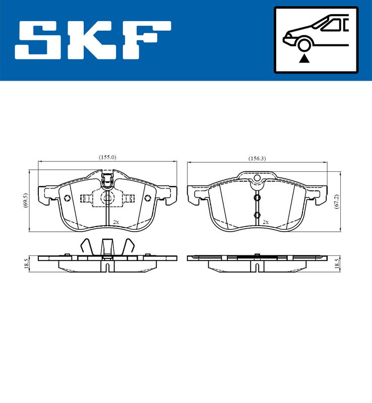 SKF VKBP 80385 Brake Pad Set, disc brake