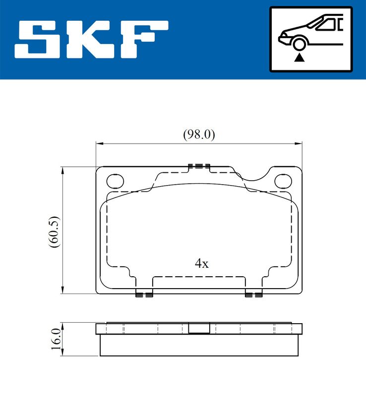 SKF VKBP 80388 Brake Pad Set, disc brake