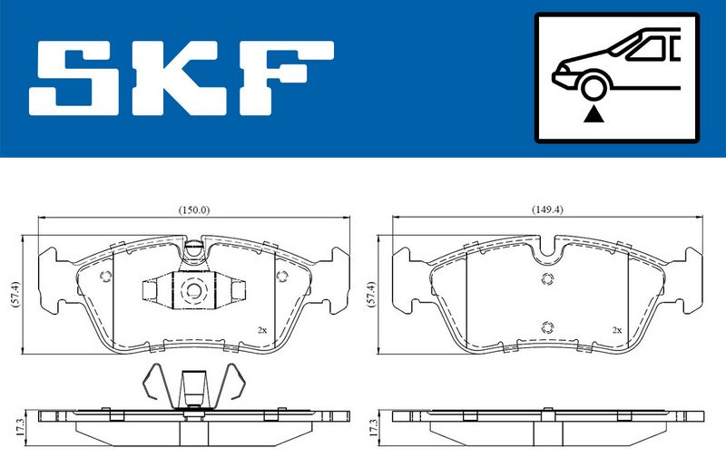 SKF VKBP 80399 Brake Pad Set, disc brake