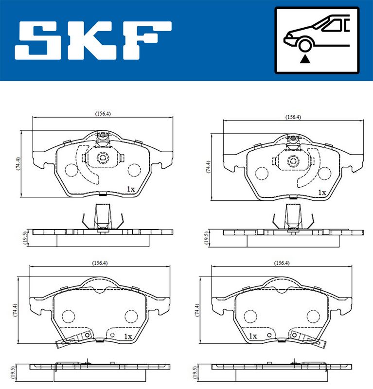 SKF VKBP 80424 A Brake Pad Set, disc brake