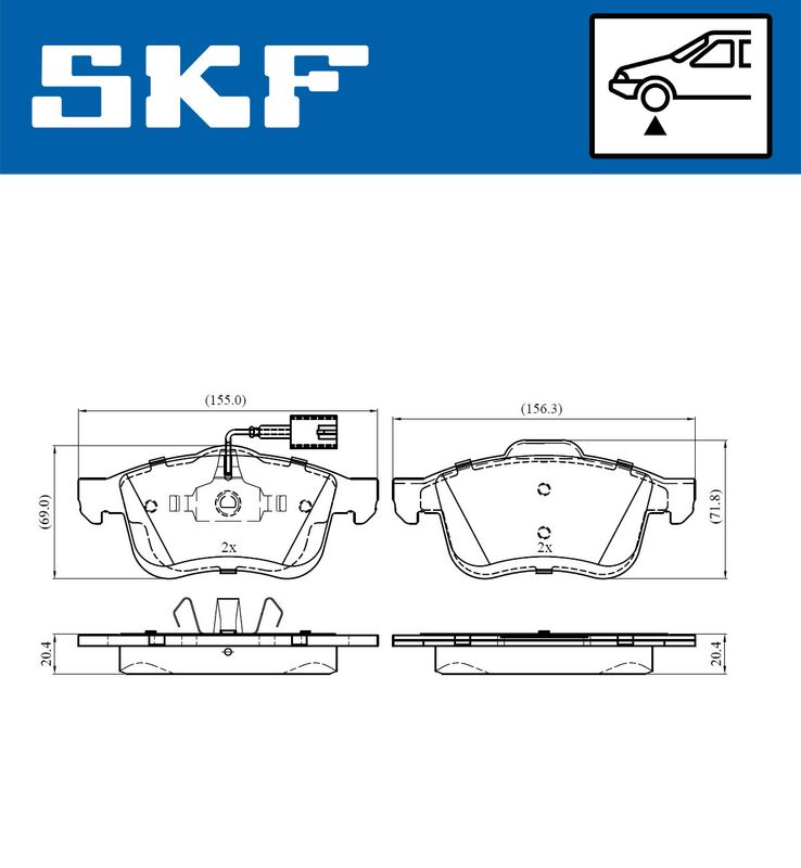 SKF VKBP 80432 E Brake Pad Set, disc brake