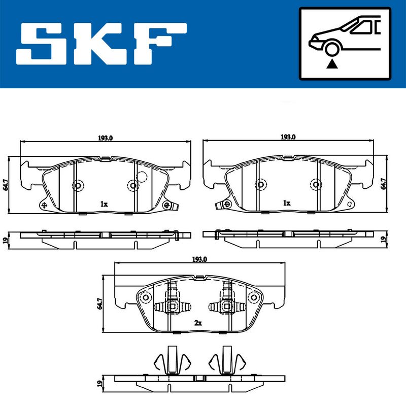 SKF VKBP 80433 A Brake Pad Set, disc brake