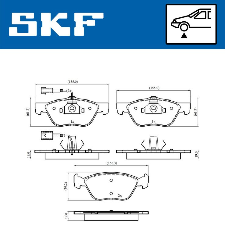 SKF VKBP 80438 E Brake Pad Set, disc brake