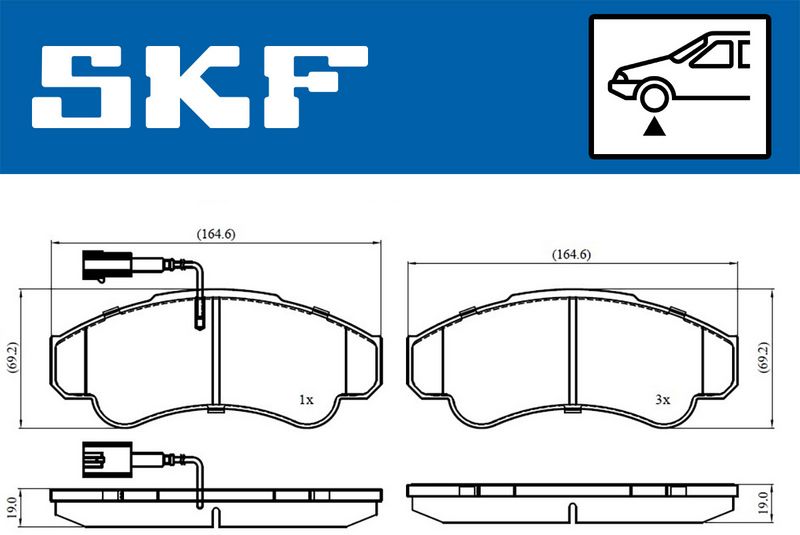 SKF VKBP 80441 E Brake Pad Set, disc brake