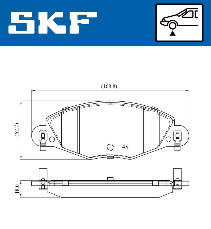 SKF VKBP 80447 E Brake Pad Set, disc brake