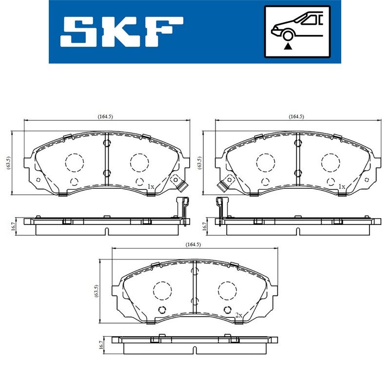 SKF VKBP 80454 A Brake Pad Set, disc brake