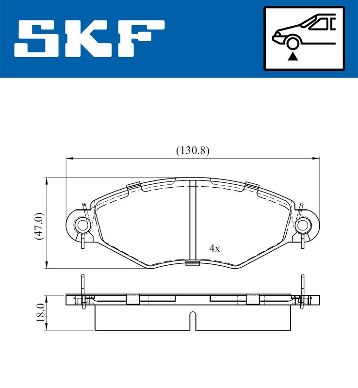 SKF VKBP 80470 Brake Pad Set, disc brake