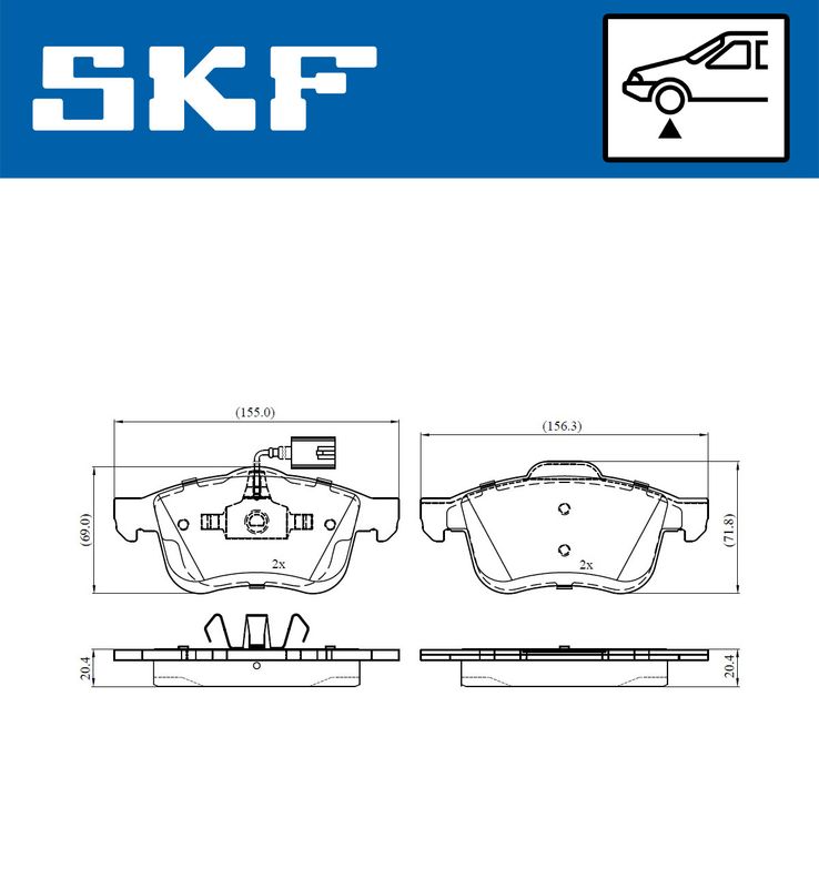 SKF VKBP 80476 E Brake Pad Set, disc brake
