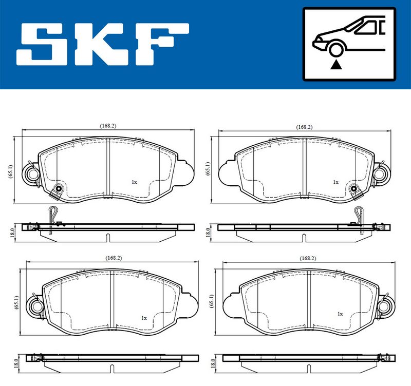 SKF VKBP 80489 A Brake Pad Set, disc brake