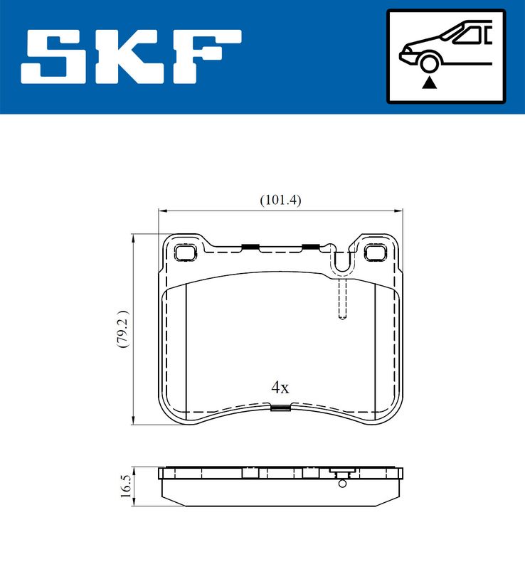 SKF VKBP 80495 Brake Pad Set, disc brake