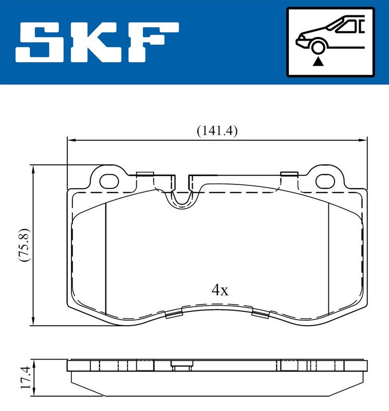 SKF VKBP 80549 Brake Pad Set, disc brake