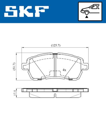 Brake Pad Set, disc brake SKF VKBP 80574
