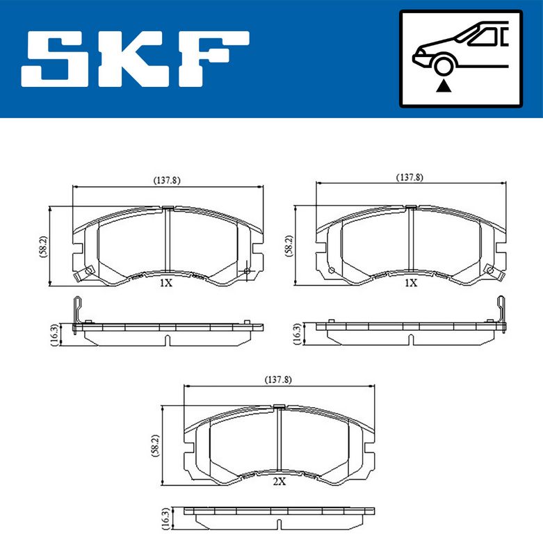SKF VKBP 80590 A Brake Pad Set, disc brake