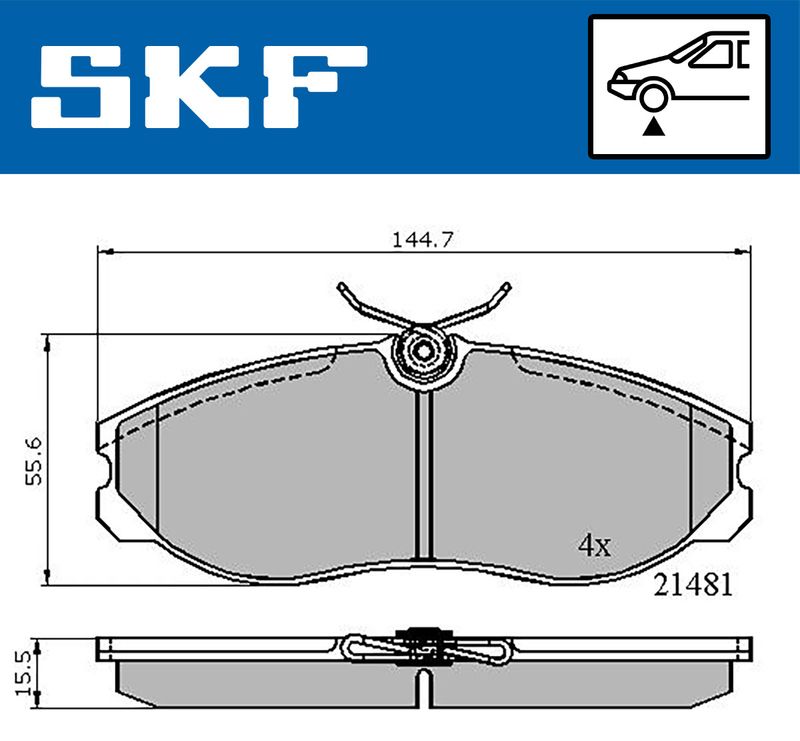 SKF VKBP 80603 Brake Pad Set, disc brake