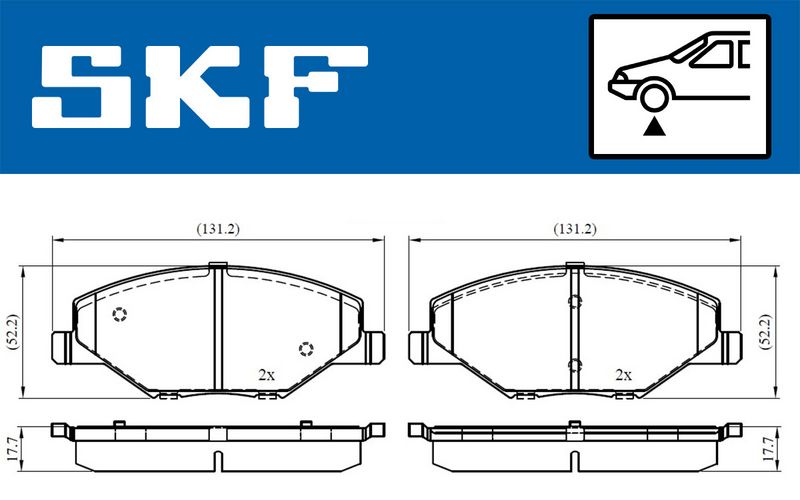 SKF VKBP 80628 Brake Pad Set, disc brake