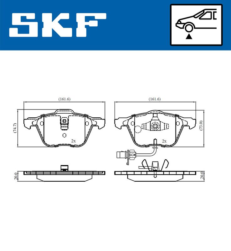 SKF VKBP 81035 E Brake Pad Set, disc brake