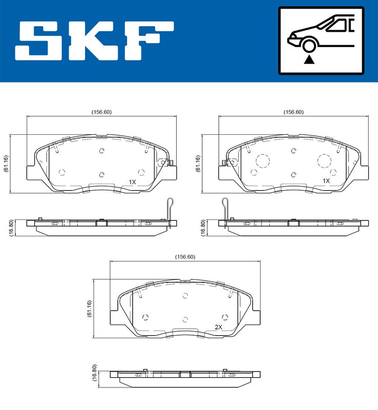 SKF VKBP 81093 A Brake Pad Set, disc brake
