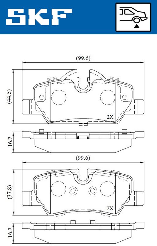 SKF VKBP 90124 Brake Pad Set, disc brake