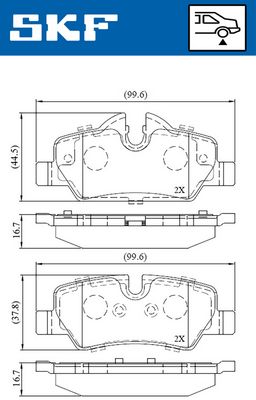 Brake Pad Set, disc brake SKF VKBP 90124