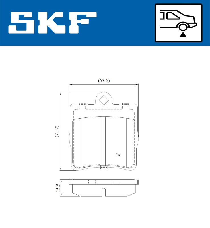 SKF VKBP 90434 Brake Pad Set, disc brake