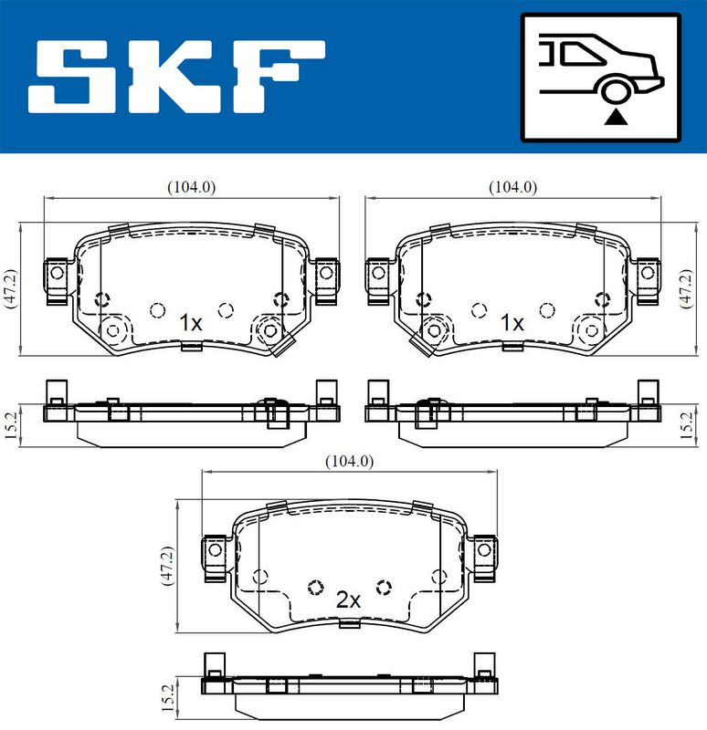 SKF VKBP 90497 A Brake Pad Set, disc brake