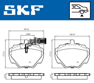 Brake Pad Set, disc brake SKF VKBP 90506 E