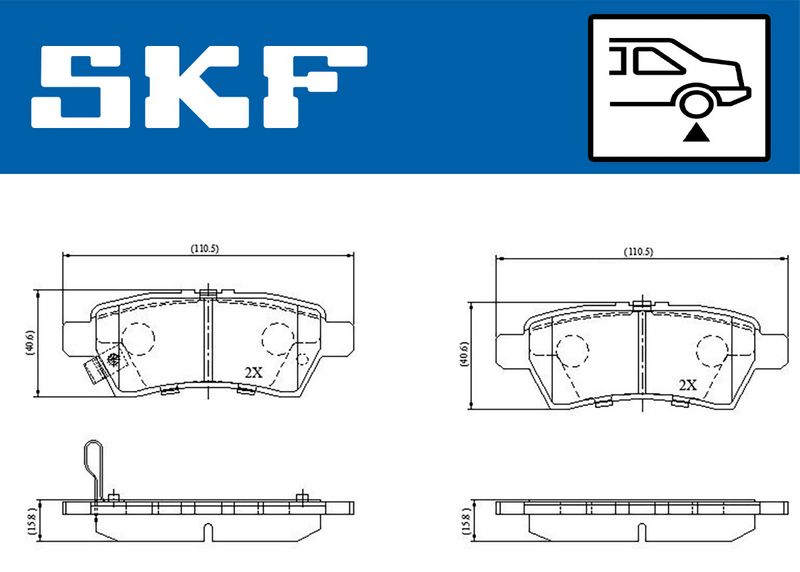 SKF VKBP 90597 A Brake Pad Set, disc brake