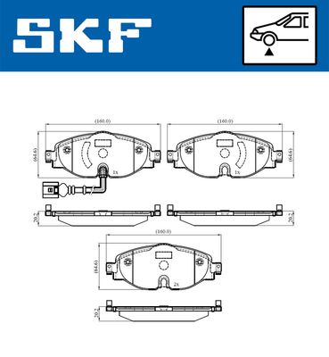 Brake Pad Set, disc brake SKF VKBP 80018 E