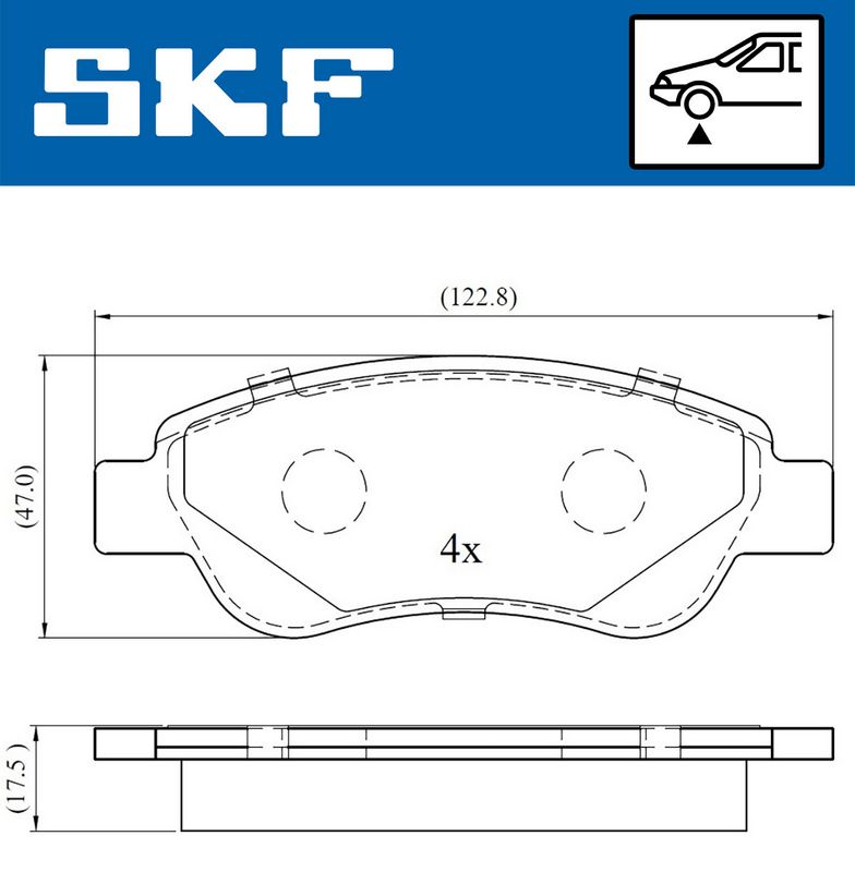 SKF VKBP 80037 Brake Pad Set, disc brake