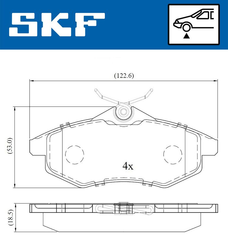 SKF VKBP 80041 Brake Pad Set, disc brake