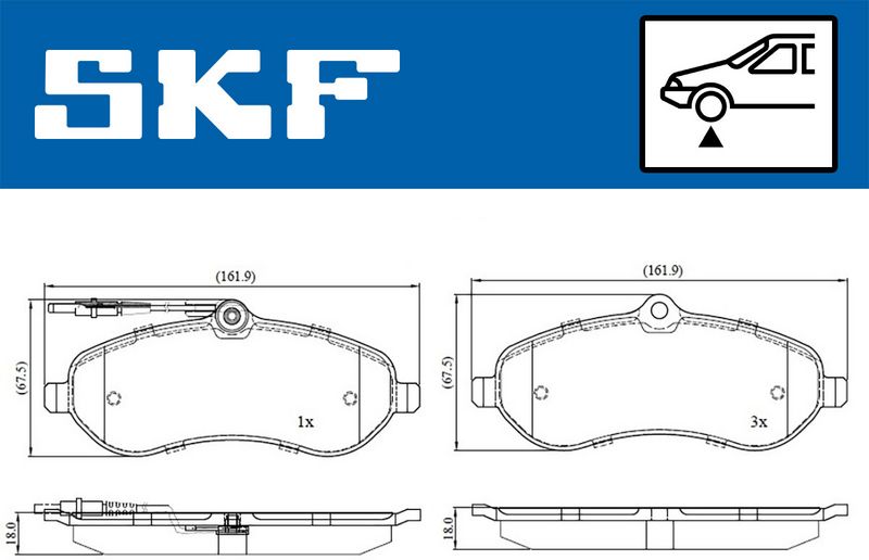 SKF VKBP 80048 E Brake Pad Set, disc brake