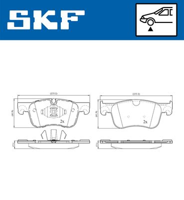 Brake Pad Set, disc brake SKF VKBP 80086