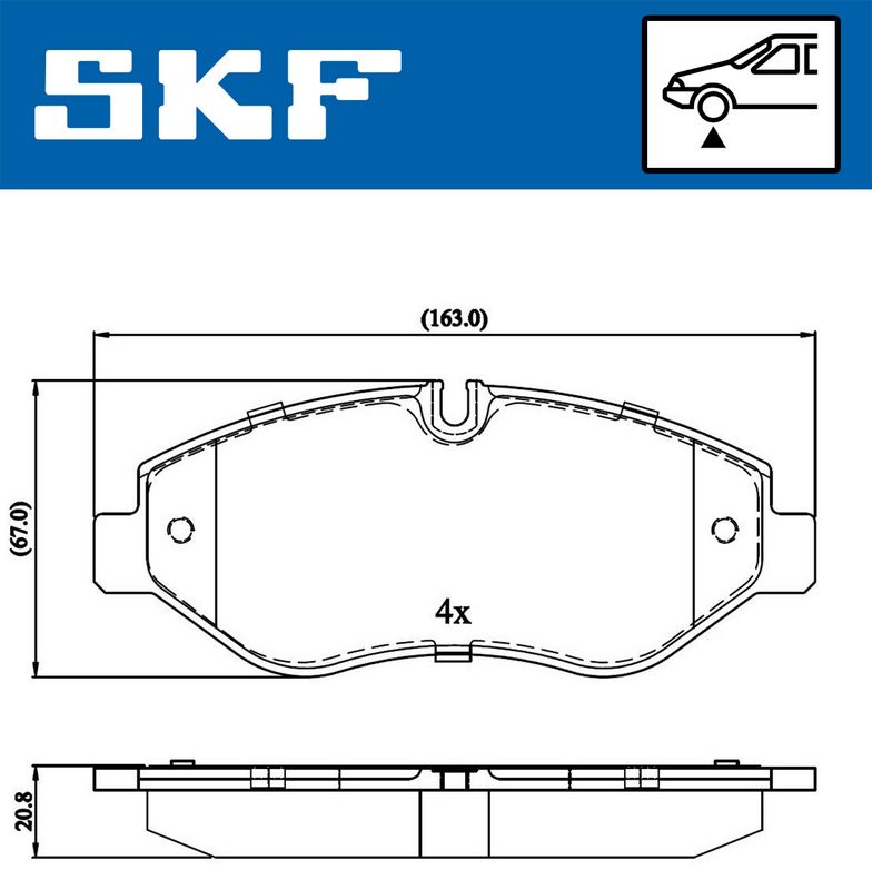 SKF VKBP 80089 Brake Pad Set, disc brake