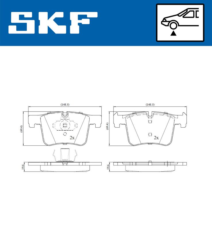 SKF VKBP 80103 Brake Pad Set, disc brake