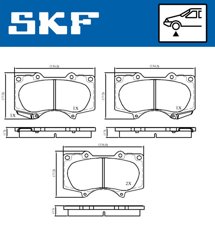 SKF VKBP 80135 A Brake Pad Set, disc brake