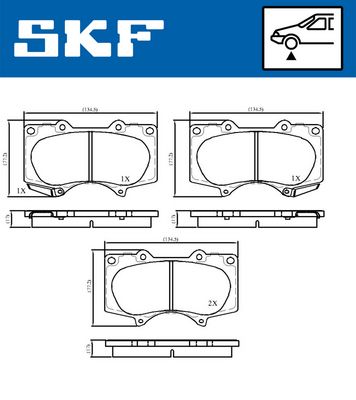Brake Pad Set, disc brake SKF VKBP 80135 A