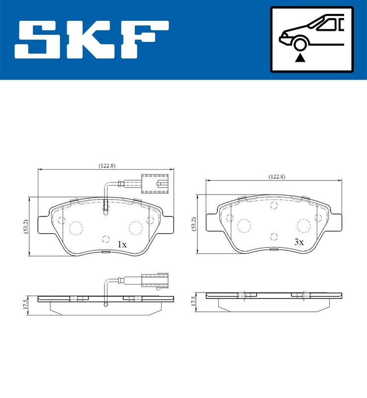 SKF VKBP 80145 E Brake Pad Set, disc brake