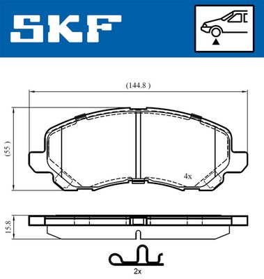 Brake Pad Set, disc brake SKF VKBP 80169 A