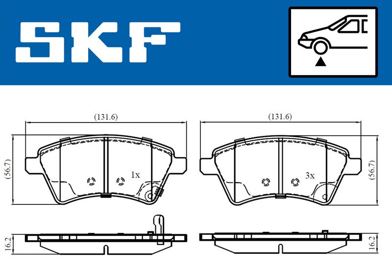 SKF VKBP 80185 A Brake Pad Set, disc brake