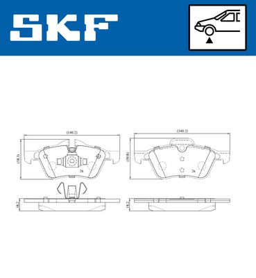 Brake Pad Set, disc brake SKF VKBP 80205
